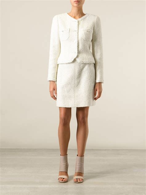 chanel skirt and jacket|vintage Chanel tweed suit.